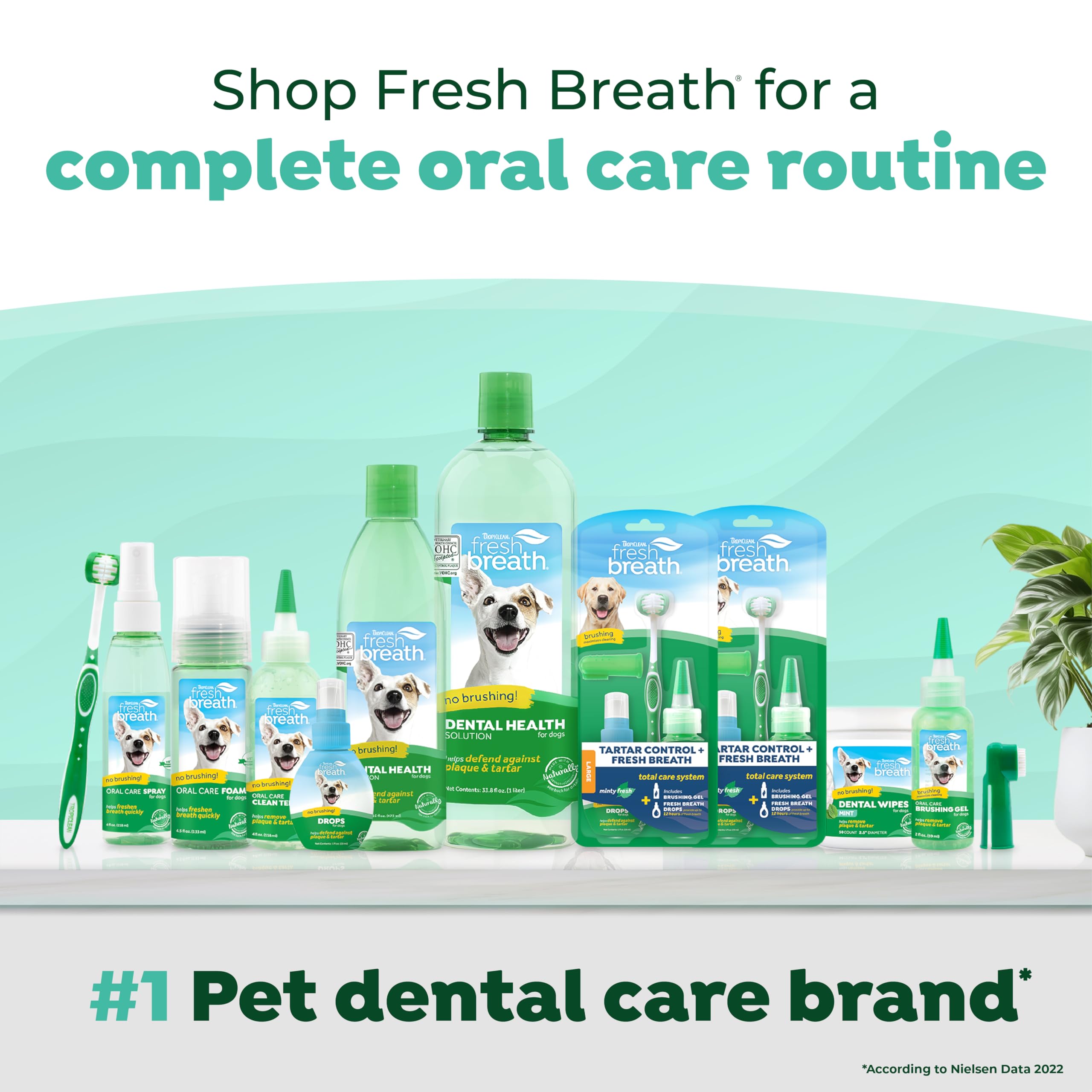 TropiClean Fresh Breath Advanced Whitening Dog Oral Care Water