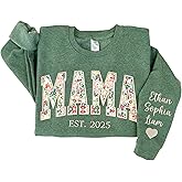Giantbighands Custom Embroidered Grandma Sweatshirt, Nana Mimi Gigi Crewneck Sweater, Pregnancy Reveal New Grandma Gifts