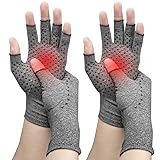 DRNAIETY 2 Pairs Arthritis Gloves, Fingerless