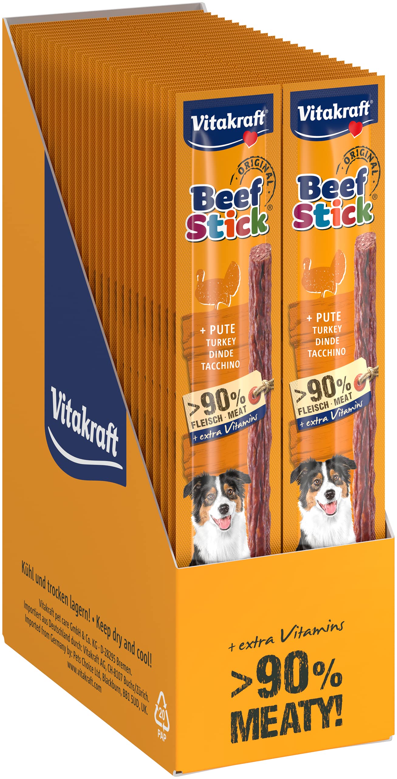 Vitakraft Dog Beefstick with Turkey 12 g (Pack of 50)