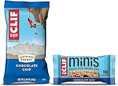 CLIF BAR - Chocolate Chip - Full Size and Mini Energy Bars - Made with Organic Oats - Non-GMO - Plant Based - Amazon Exclusiv