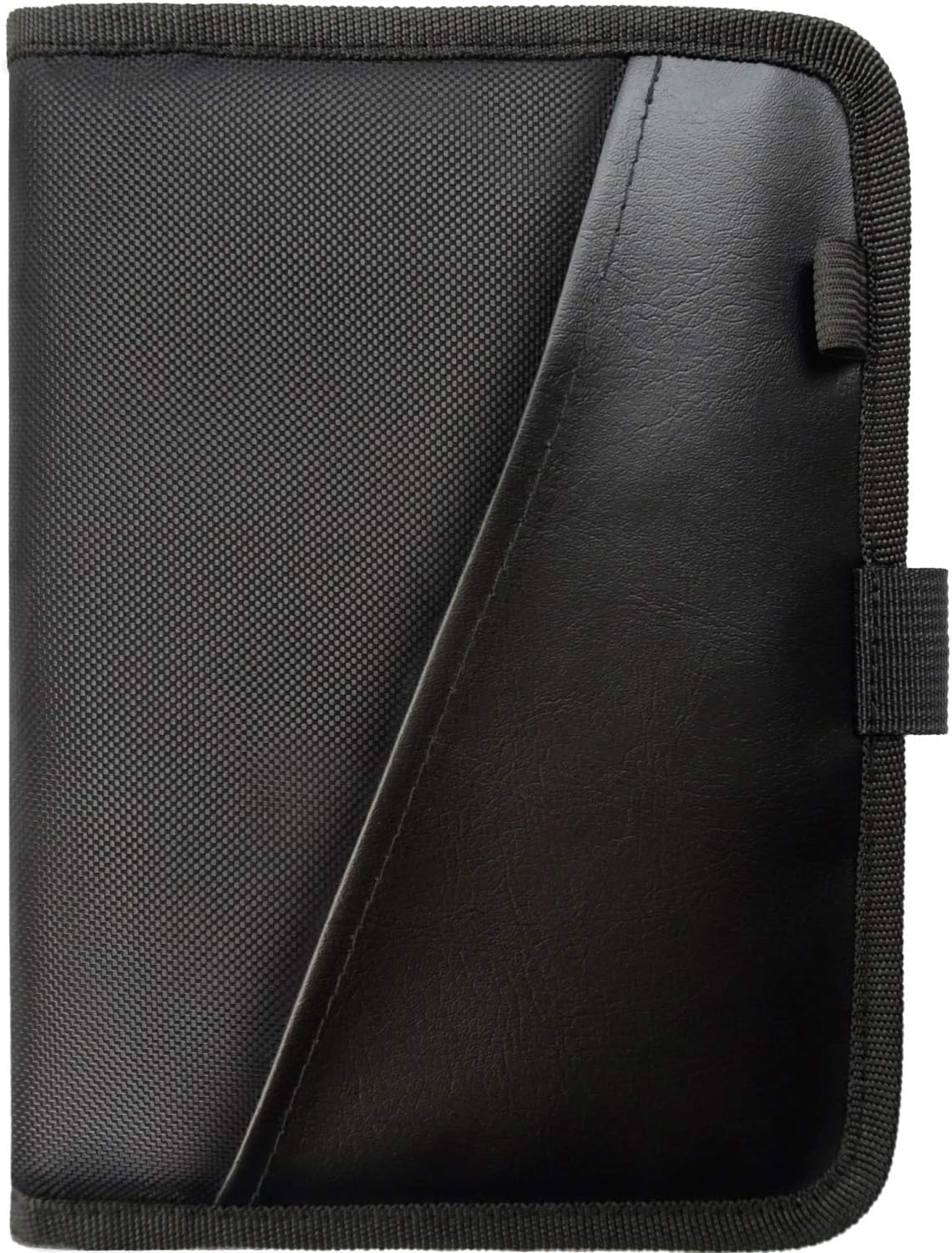 Glove Box Compartment Organizer - Car Document Holder - Owner Manual Case Pouch - Vehicle Storage Wallet for Registration & Insurance Card - Premium Auto Paperwork Holder - Log Book included - Black