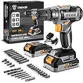 Power Drill Cordless: DEKOPRO Cordless Drill 20V Electric Power Drill Set Tool Drills Cordless Set with 2 Batteries and Charg