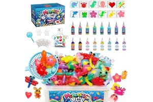Kiditos Magic Water Elf Toy Kit–Squishies for Kids,16 Gels+12 Molds⋆ Bottle, Magic Gel Water Pets Sensory Toy, Fun DIY Craft Kit, Party Favors, Birthday & Christmas Gifts for Kids Ages 3+