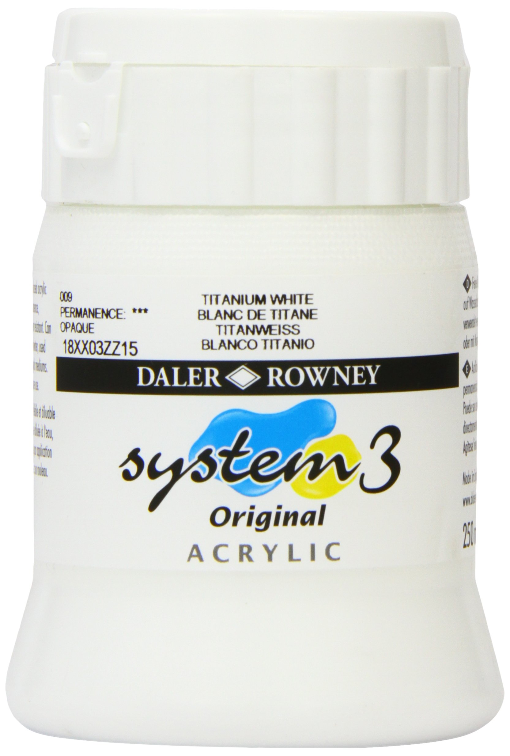 Daler - Rowney System 3 250ml Paint Ink Pot - Titanium White