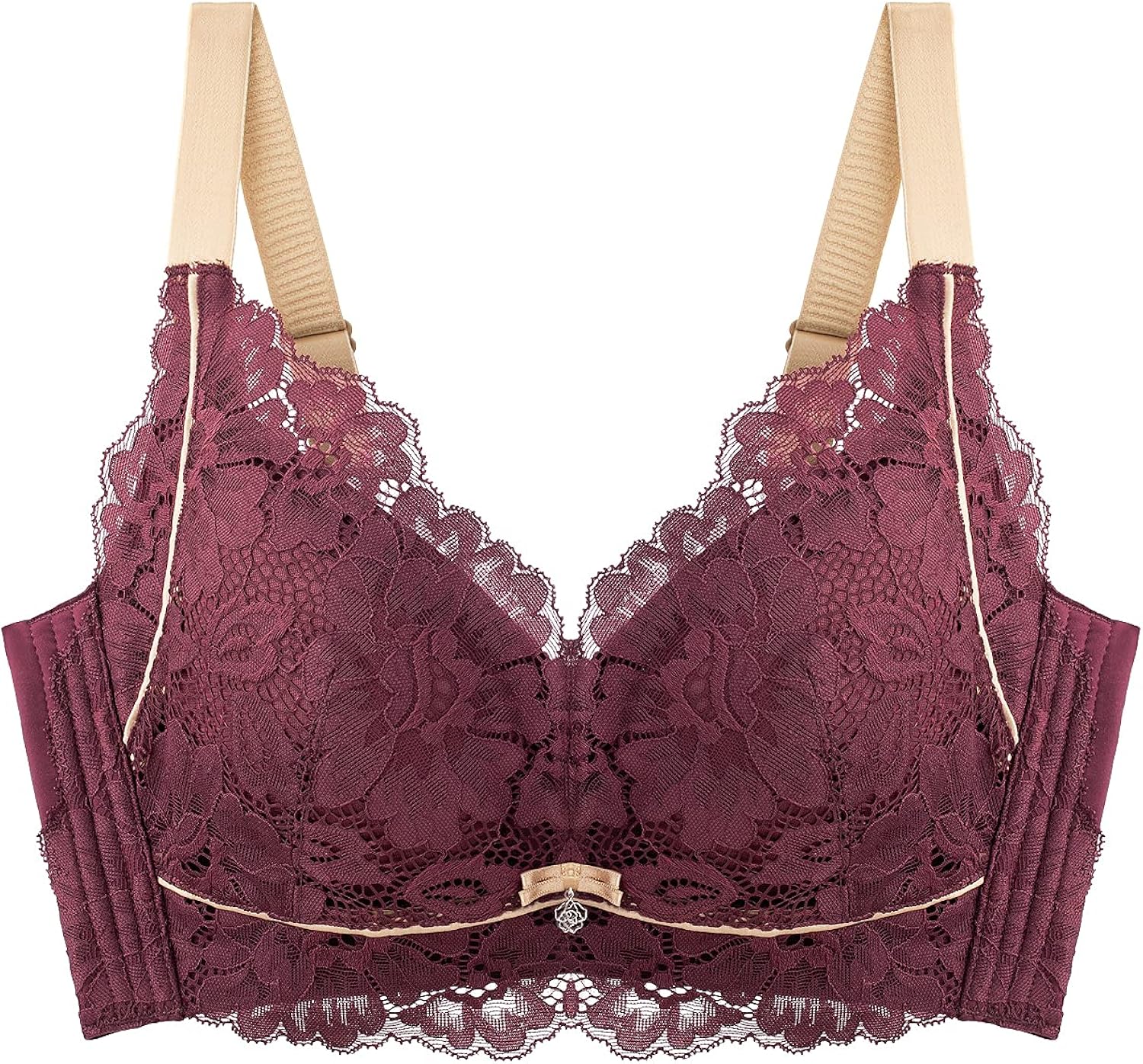 Baetty Women Wireless Full Coverage No Wire High Wide Side Underarm Fat