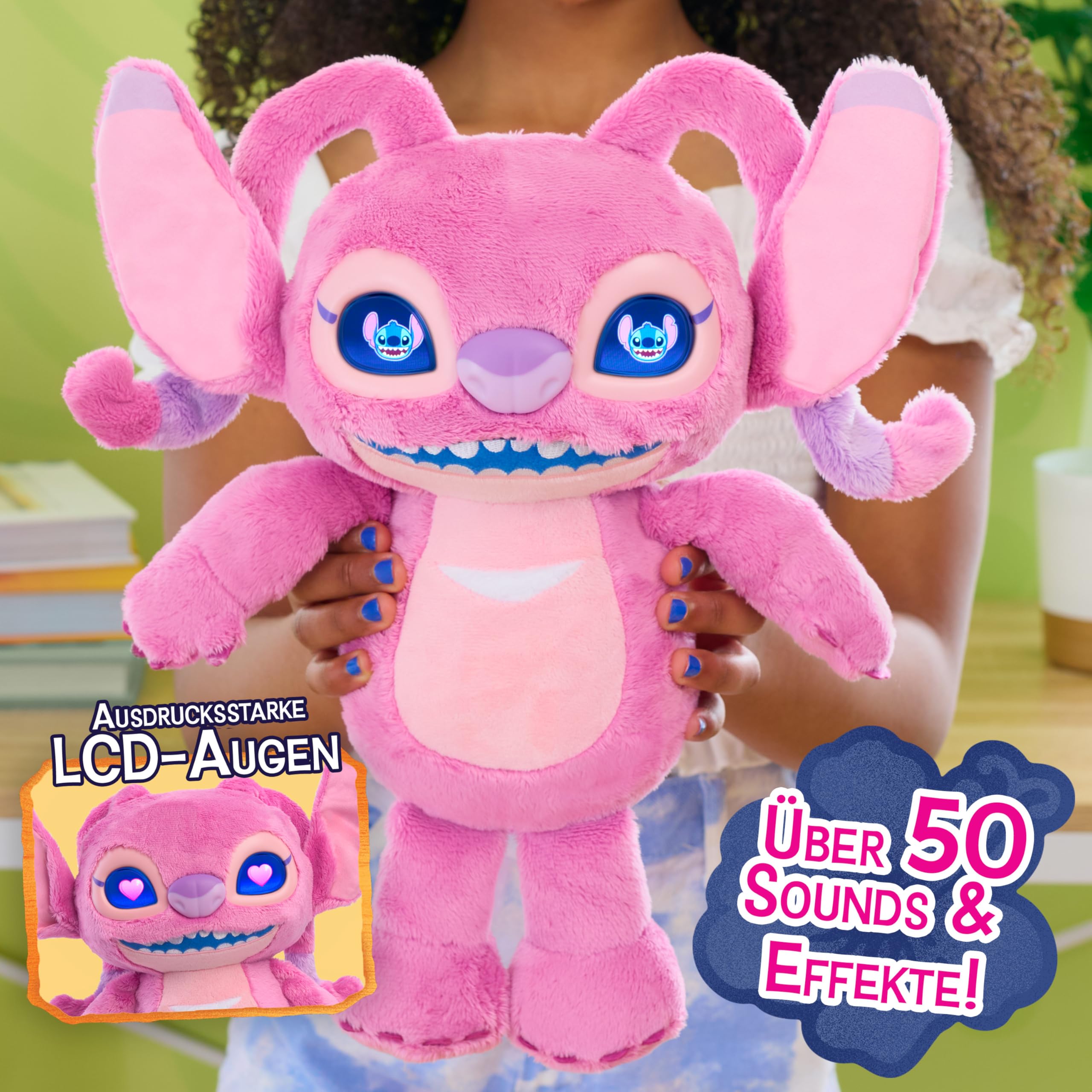 Just Play Disney Stitch Many Moods 34-cm Angel Interaktives Plüschtier, 50+ Sounds & Reaktionen, Spielzeug für Kinder ab 3 Jahren 2