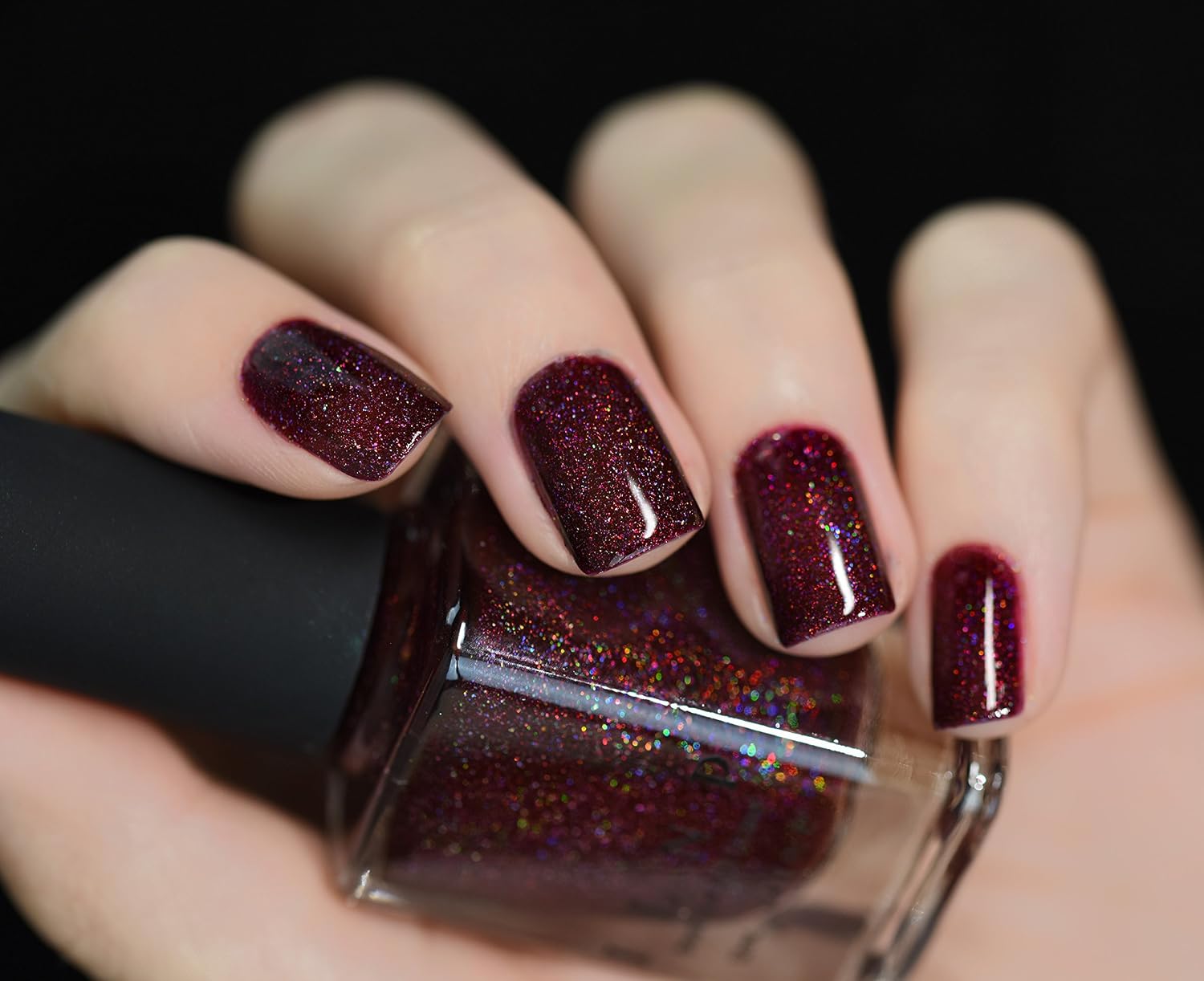Amazon Com Ilnp Diablo Vampy Oxblood Holographic Nail Polish