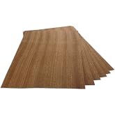 WoodPress&reg; Real Mahogany Wood Veneer, US Letter Size, Pack of 6 Sheets | Approx. 8 1/2" x 11" Natural Wood Grain Sheets, 0.02" Thick, for Marquetry, Model Making, School Projects, Panel Repair