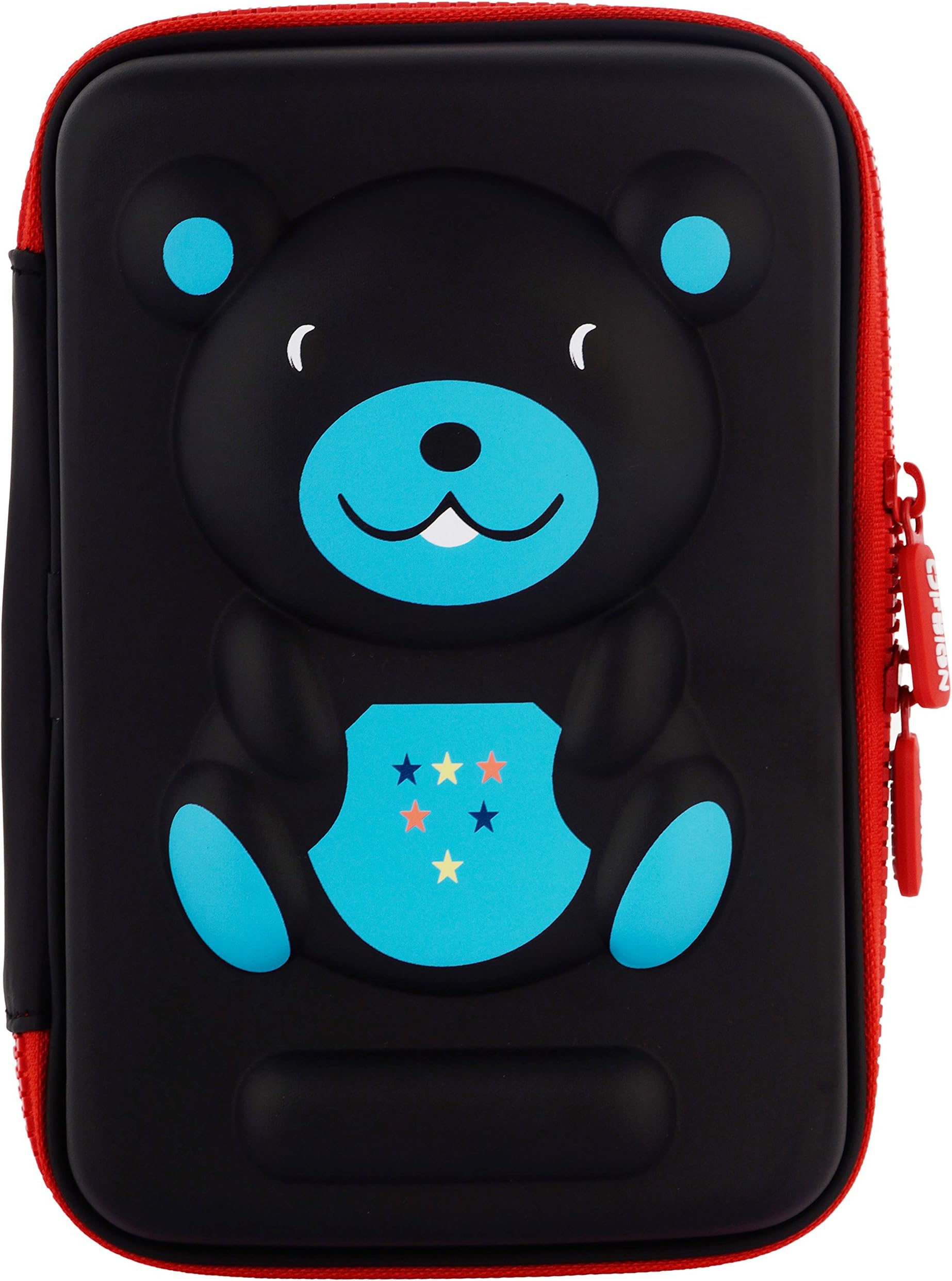 Ofsign Multipurpose Cute Bear Art Black Pencil Case