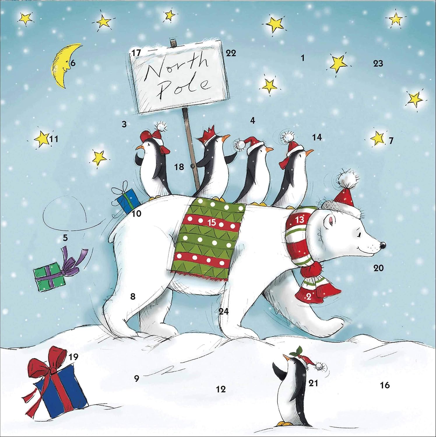 Christmas Advent Calendar Card (WDM417993) North Pole From The