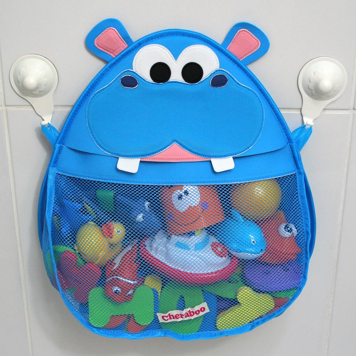 CHERABOO Hurley Hippo Bath Toy Storage Organiser (Blue)
