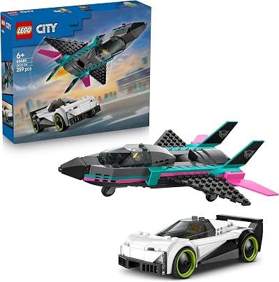 LEGO City Jet vs Car 60489 Building Kit Plane & Supercar with Minifigures