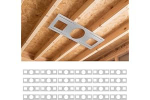 Comiled 24-Pack New Construction Mounting Plate for 6 Inch LED Wafer Recessed Lights, 26 Inch Galvanized Steel Rough-in Bracket with Measurement Scale