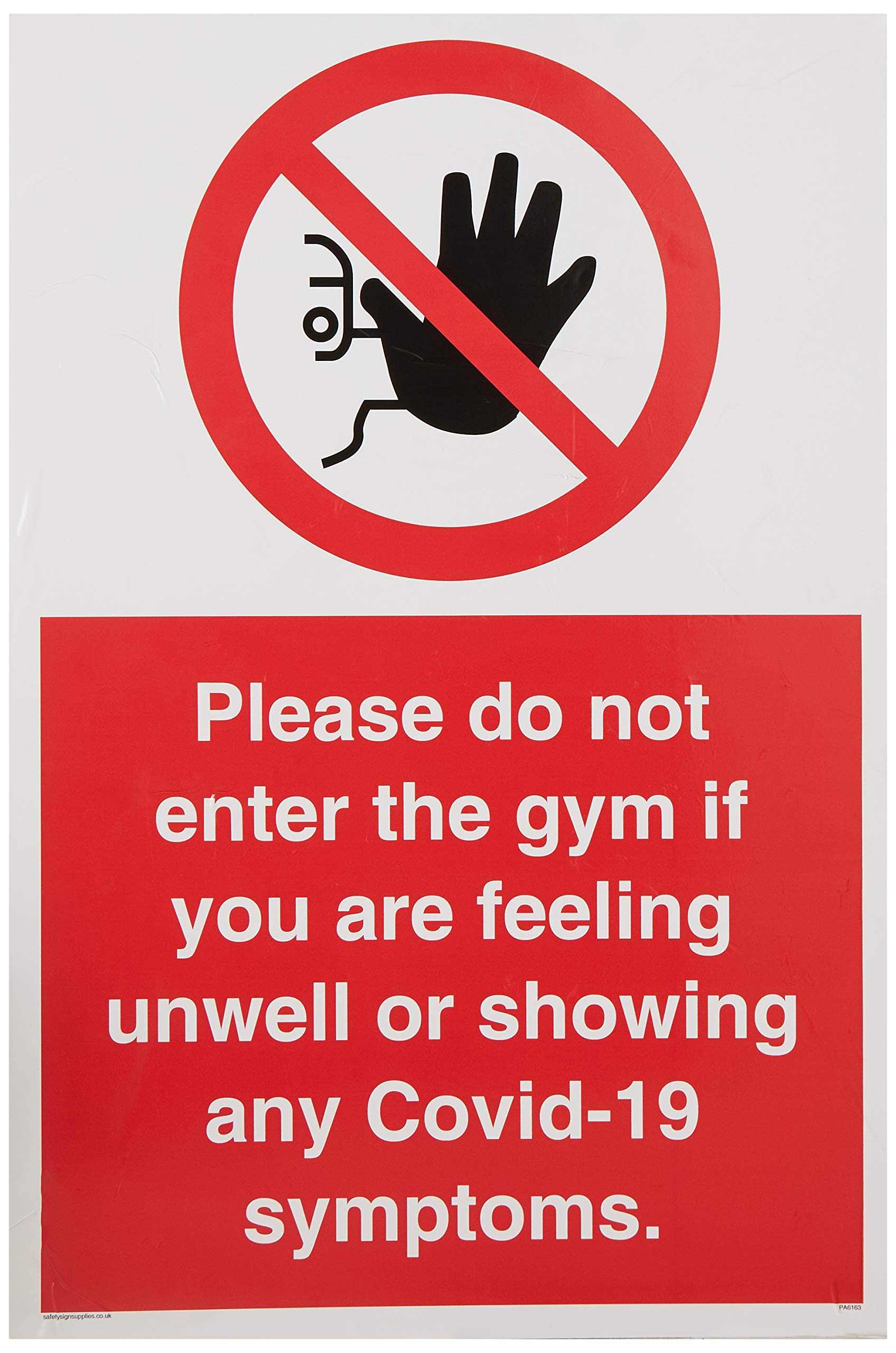 Please do not enter the gym if you are feeling unwell or showing any Covid-19 symptoms.