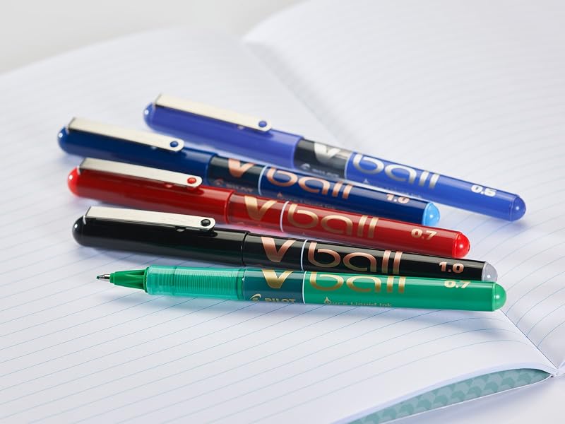 - 12 V-Ball 05 - Penna Roller Inchiostro Liquido - 4 Colori