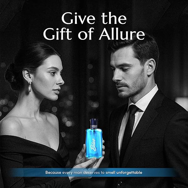 PB PARFUMSBELCAM BLUE DEPTHS EAU DE TOILETTE FRAGRANCE SPRAY – 3.4 FL OZ. FRESH AQUATIC COLOGNE FOR MEN WITH CRISP CITRUS, WARM MUSK & AMBER SCENT, CRAFTED WITH PREMIUM OILS FOR DAY & NIGHT USE