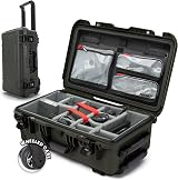 NANUK 935 Olive Waterproof Hard Case Camera Padded Dividers Wheels Cabin Luggage
