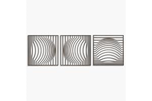 Gravity Wood Wall Art Modern, Round Wave Wooden Wall Art Large, Aesthetic Wood Wall Decor for Contemporary Interiors, 3D Wood