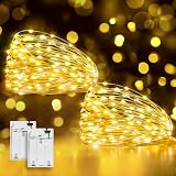 Ollny Fairy Lights Battery Operated 2 Pack 10m 100 LEDs Warm White view 9