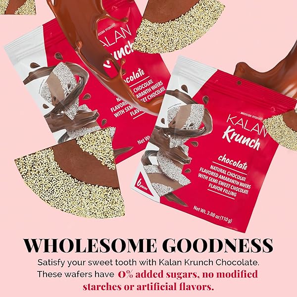 KALAN MNA KRUNCH CHOCOLATE NATURAL FLAVORED AMARANTH WAFERS, PACK OF 1, 3.88 OZ