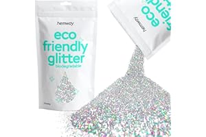 Hemway Biodegradable Glitter Eco Friendly - 100g/3.5oz Bio Cosmetic Safe Sparkle Vegan for Face Eyeshadow Body Hair Festival Makeup Craft - Chunky (1/40" 0.025" 0.6mm) - Silver Holographic