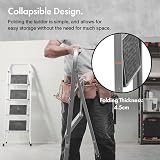 VonHaus 2 Step Steel Ladder Anti Slip Feet Foldable 150kg Capacity view 2