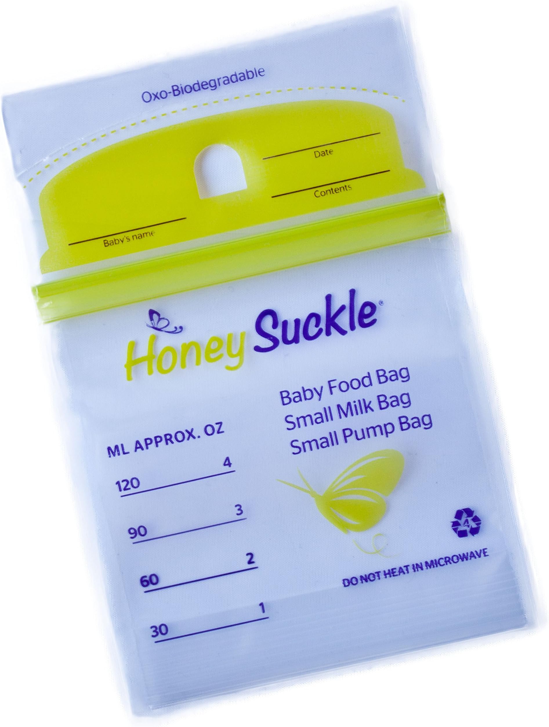 Honeysuckle Small Milk Storage/ Baby Food Bags 100 Count.