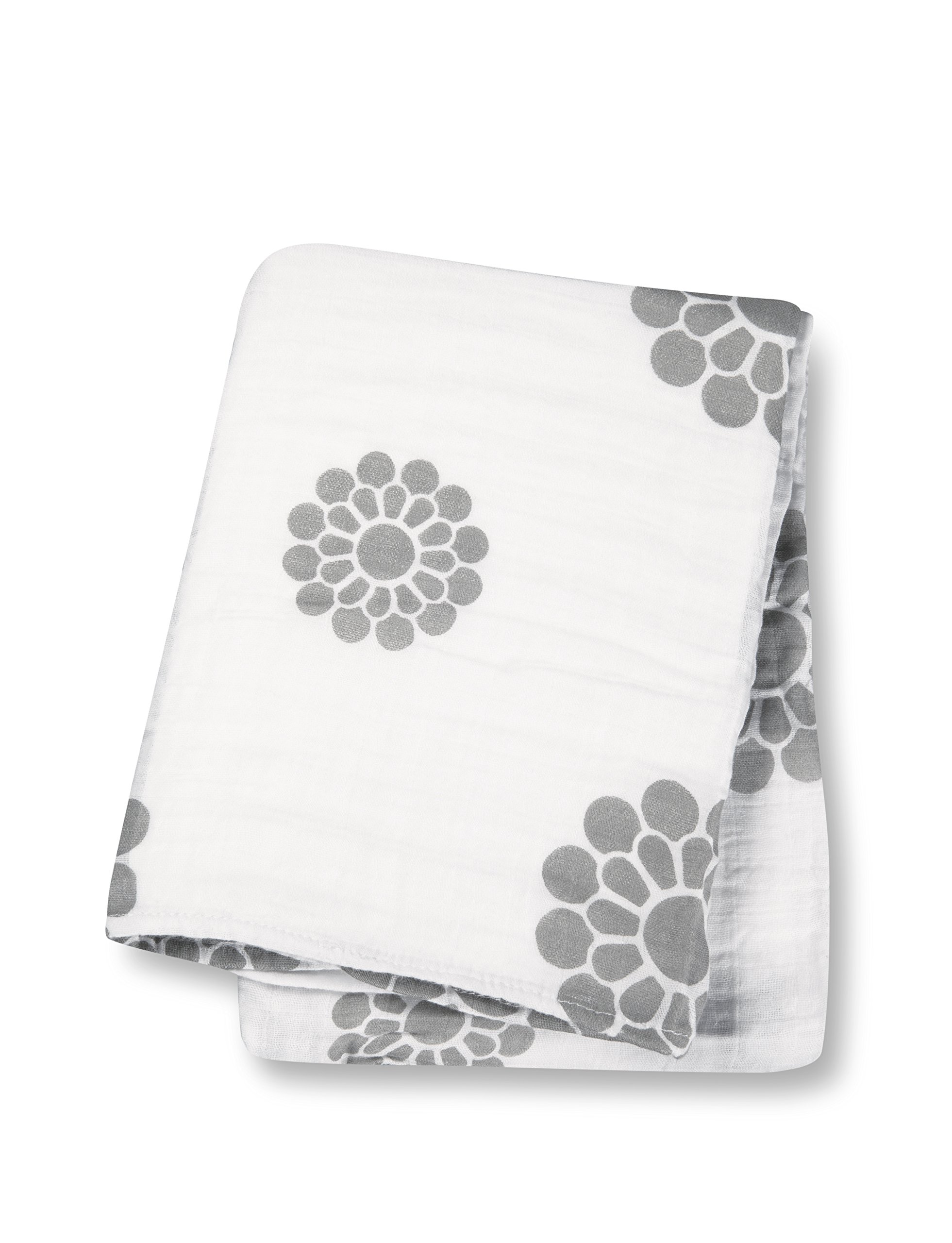 Lulujo Cotton Muslin Wrap (Peonies)
