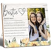 Bestie Picture Frame 4"x6" Gifts for Bestie,Best Friend,BFF, Wall Mount&Table Top,Favors for Birthday, Xmas, Easter, Back-to-school Season, Graduation, or 'Just Because',Christmas Gifts.(025)