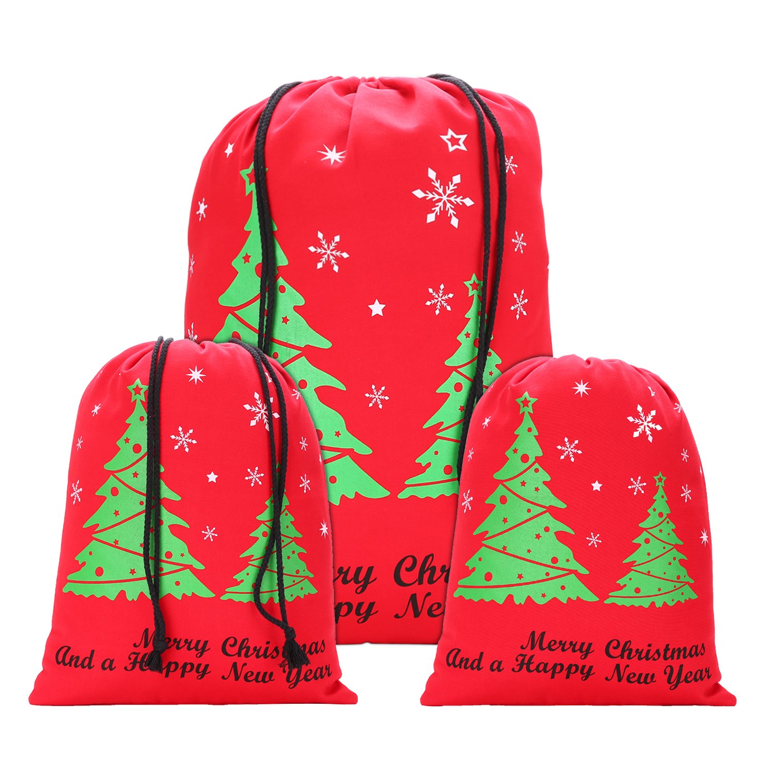 6 Giant Christmas Gift Bags 36" x 44" Reusable Made of