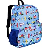 Wildkin 16-inch Kids Backpack – Durable, Padded & Spacious School Bag for Boys & Girls - Trains, Planes, and Trucks