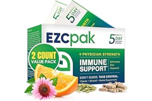 EZC Pak 5-Day Tapered Immune Support Booster - Vitamin Immune Support Supplement, Echinacea, Zinc Vitamin C, Immune Boosters for Adults - Immune Support Vitamins (Pack of 2)