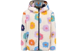 SGMWVB Girl's Jacket Kids Full Zip Ultra Soft Sherpa Fleece Hoodie Sweatshirt