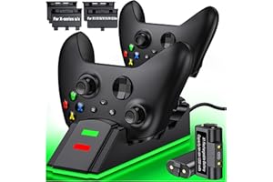 FANXIEAST Individual Xbox Rechargeable Battery-2x3600mWh Batteries with Xbox Controller Charger, Xbox Controller Battery Pack for Xbox Series X/S, Xbox Battery Pack Xbox Charging Station for Xbox One/S/X/Elite