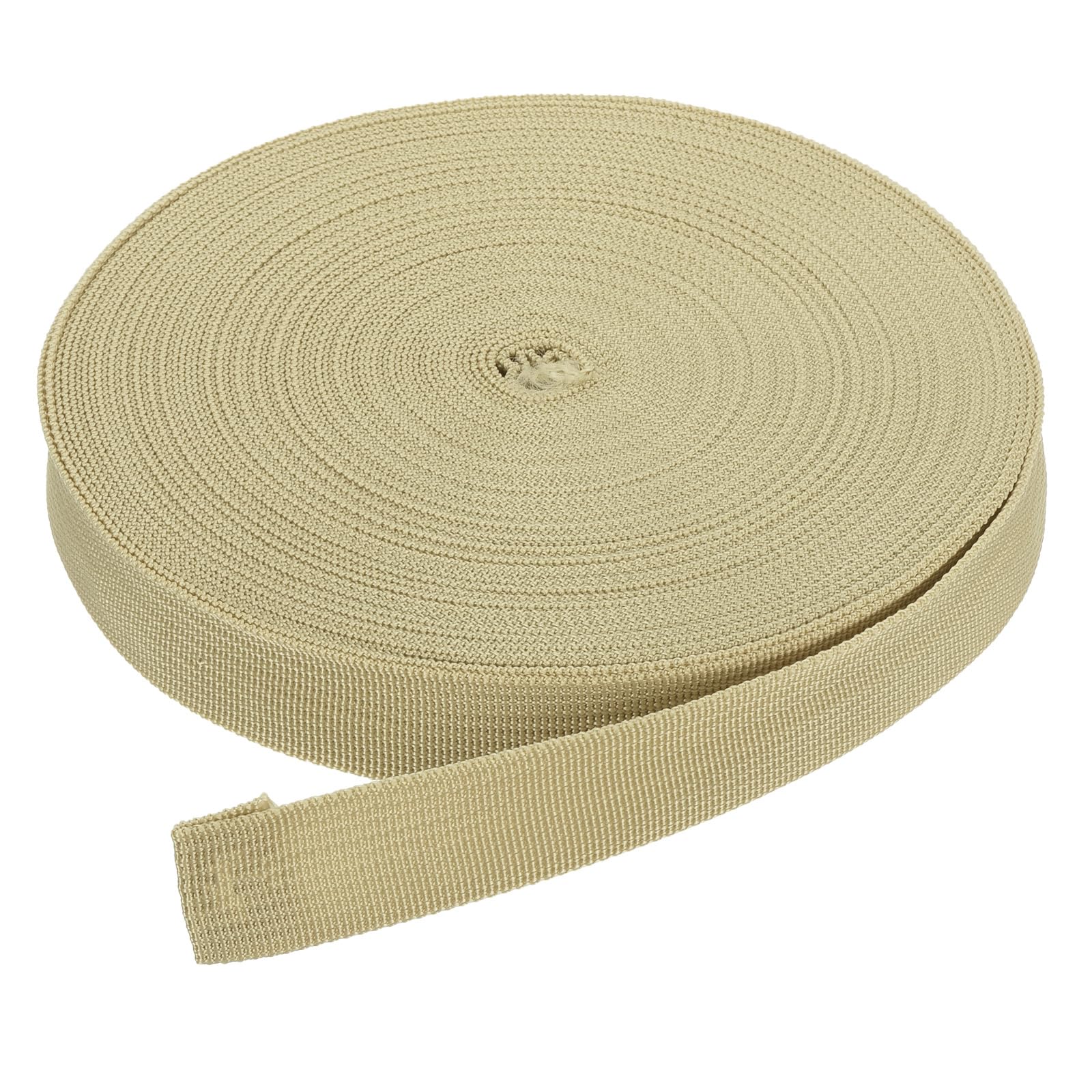 DMiotech 50 Yard x 1 Inch Width Nylon Webbing Strap Poly Flat Webbing Strapping for DIY Craft Backpack Strapping, Sewing, Outdoor Gear Repair, Khaki