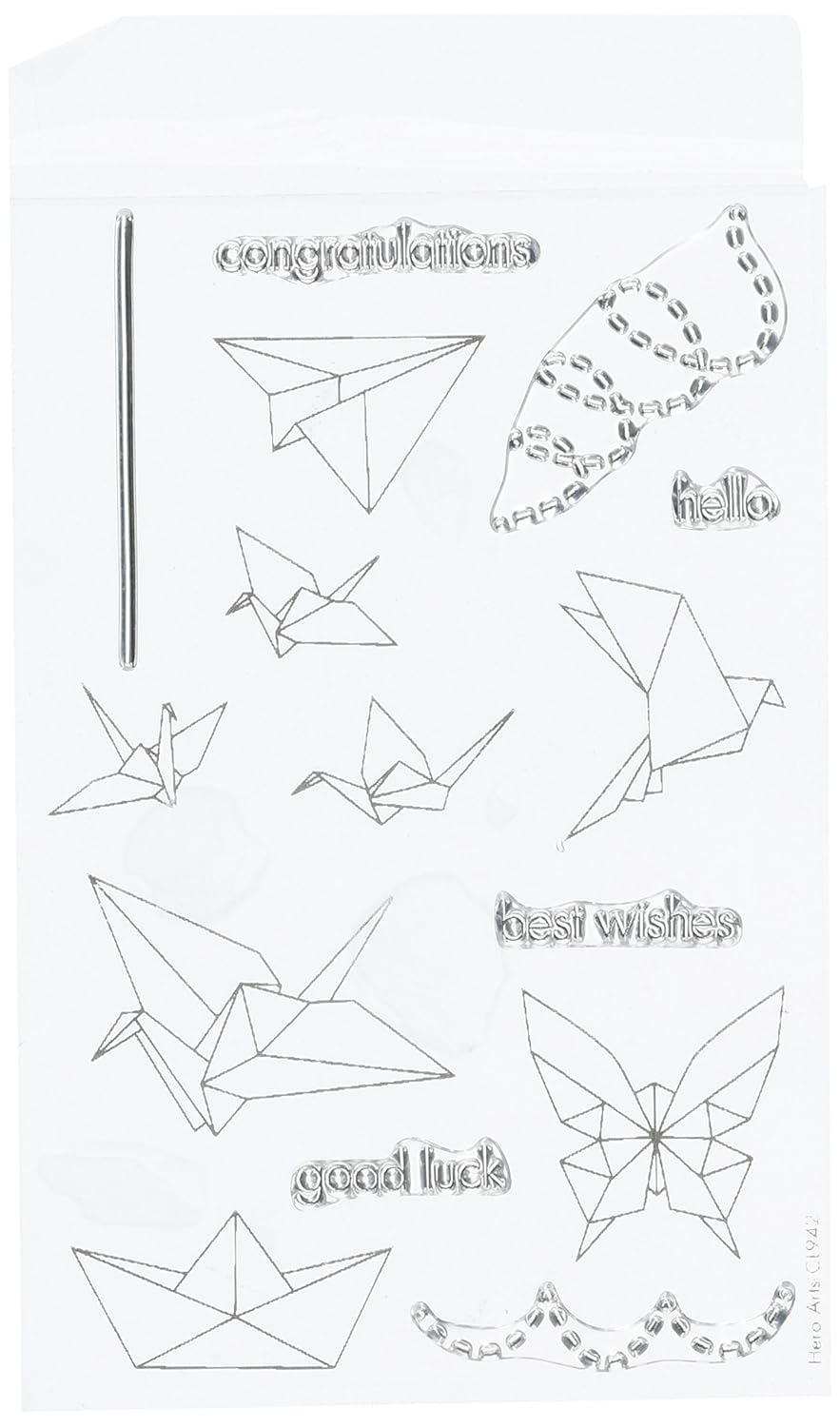 Amazoncom Hero Arts Origami Animals Rubber Stamp Arts