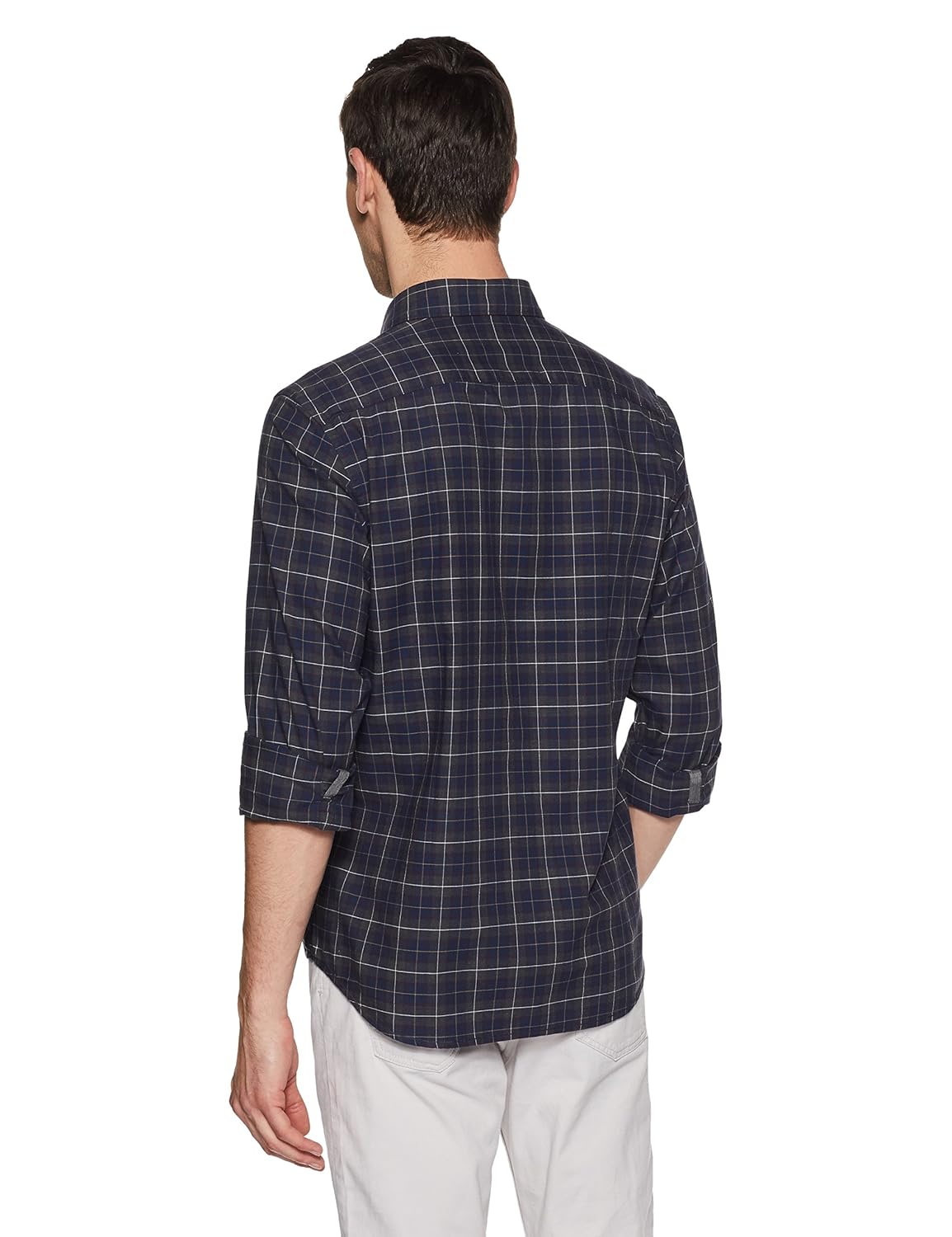 indian terrain men's checkered regular fit casual shirt