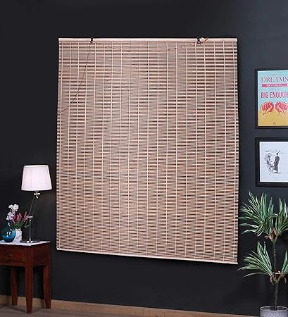 Kurtzy Door Window Protective Shade Bamboo Curtain Brown 180cm x 150cm