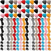 JaGely 150 Pcs Kids Winter Beanies Gloves Scarf Bulk Warm Knit Hat Stretchy Full Fingers Gloves Scarves for Boys Girls