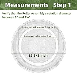 Gemroom 12.6" microwave turntable plate replacement