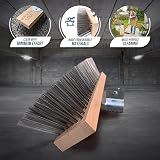 Newman and Cole 12" Wire Broom Head Heavy Duty Scrub Brush Deck Patio view 8