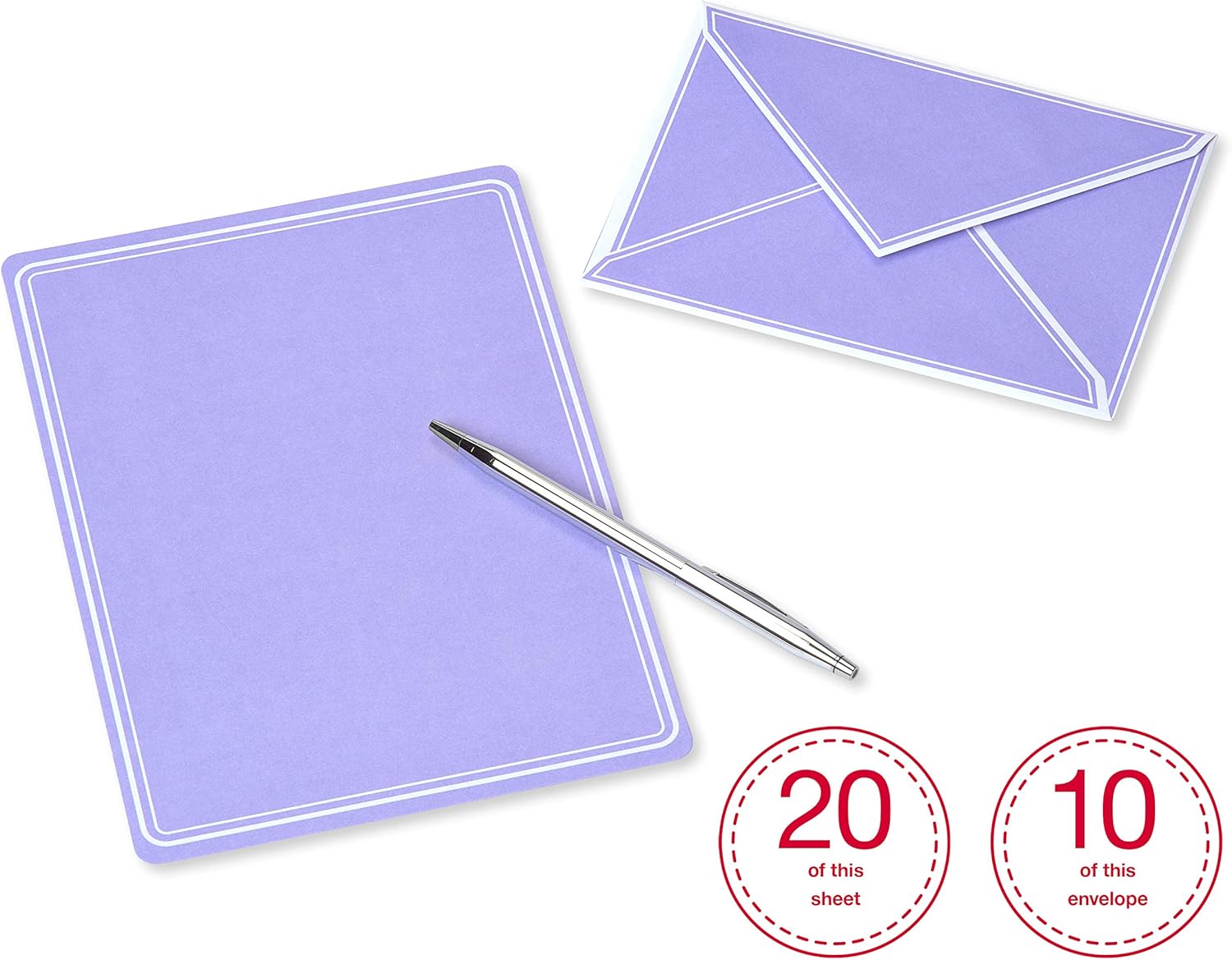American Greetings Stationery Sheets and Envelopes, Pastel (80-Count) : Office Products