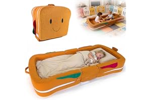 Toddler Bed for Travel – Portable Foldable Toddler Cot with Washable Cover for Baby and Kids, Ideal for Home or Travel Sleep,