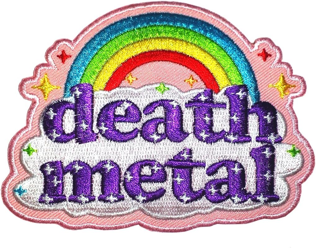 Death Metal Rainbow Stars Cute Iron-On Patch
