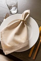 DII Oversized Metallic Cotton Napkins 20x20 Gold Stripe 6 Pack Dinner Holiday view 5