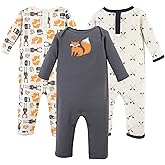 Hudson Baby Cotton Union Suit, 2 Pack Pants