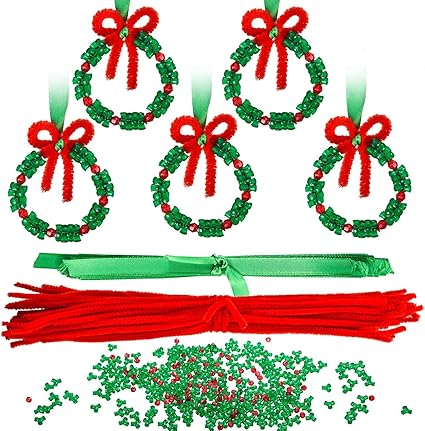 Download Amazon Com 48 Pieces Christmas Beaded Ornament Kit Christmas Diy Bead Christmas Tri Beads Christmas Tree Hanging Decorations For Xmas Party Craft Wreath Holiday Tree Decorations PSD Mockup Templates