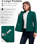 33,000ft Womens Fleece Jacket Full Zip Breathable Lightweight Dark Green L view 3
