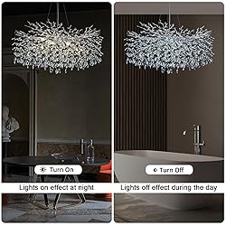 kvtinmty Modern Crystal Chandeliers for Dining